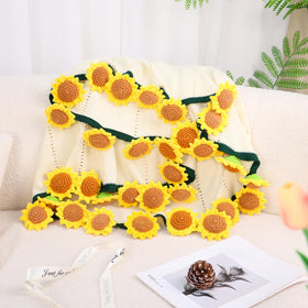 LOKOZ living room decor floral throw adds color and warmth to sofas.