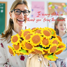 LOKOZ sunflowers crochet blanket on wall for cheerful decor and mood lighting