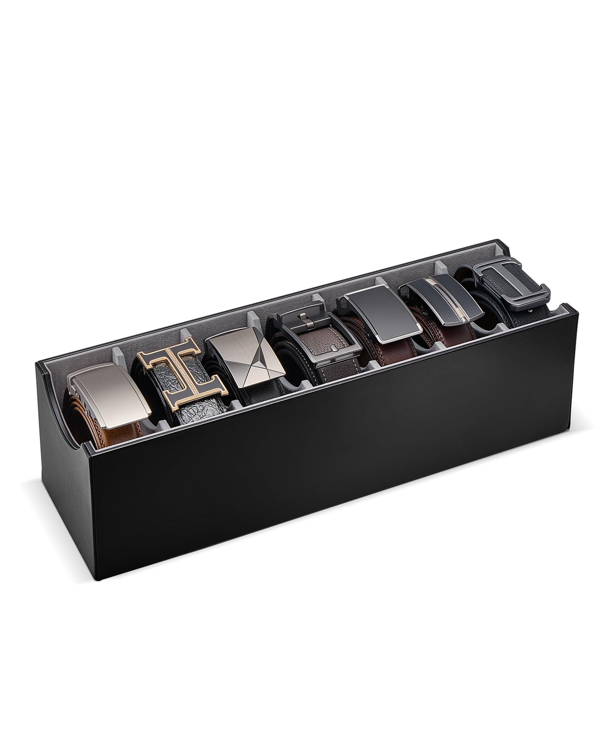 Lolalet 7-compartments belt organizer keeps belts neatly separated and crease-free.
