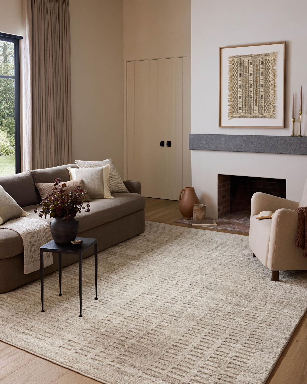 Loloi Amber Lewis Monty MOT-03 rug in ivory-beige with high-low texture for depth