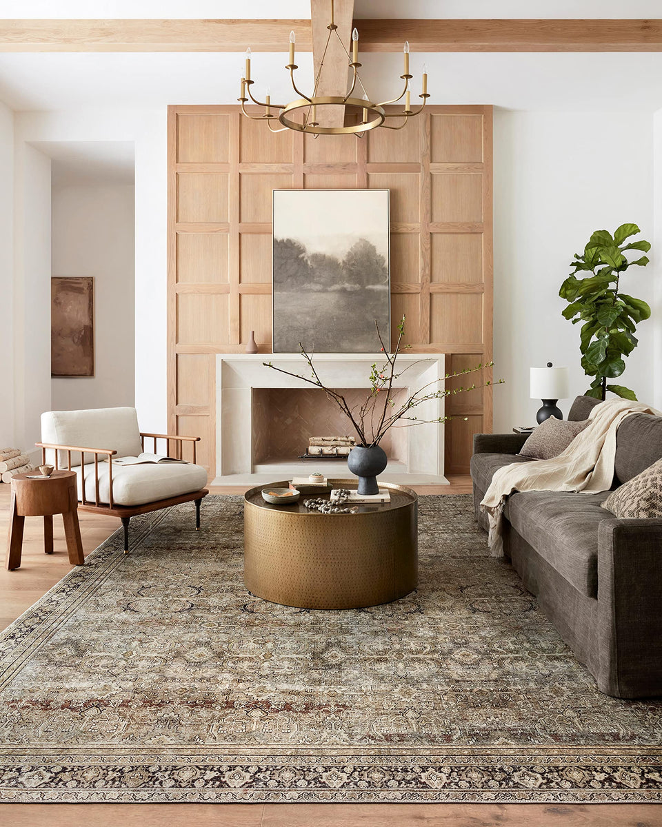 Loloi Layla Lay-03 olive-charcoal colorway for timeless living room styling.