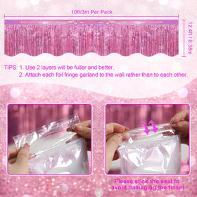 LOLStar close-up pink fringe shows shiny texture and easy-drape maintenance.