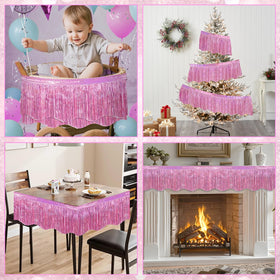 LOLStar pink garland over a doorway adds a festive entrance for celebrations.