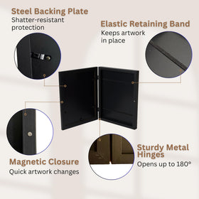 LOMISTORY durable MDF and acrylic frame protects art from dust