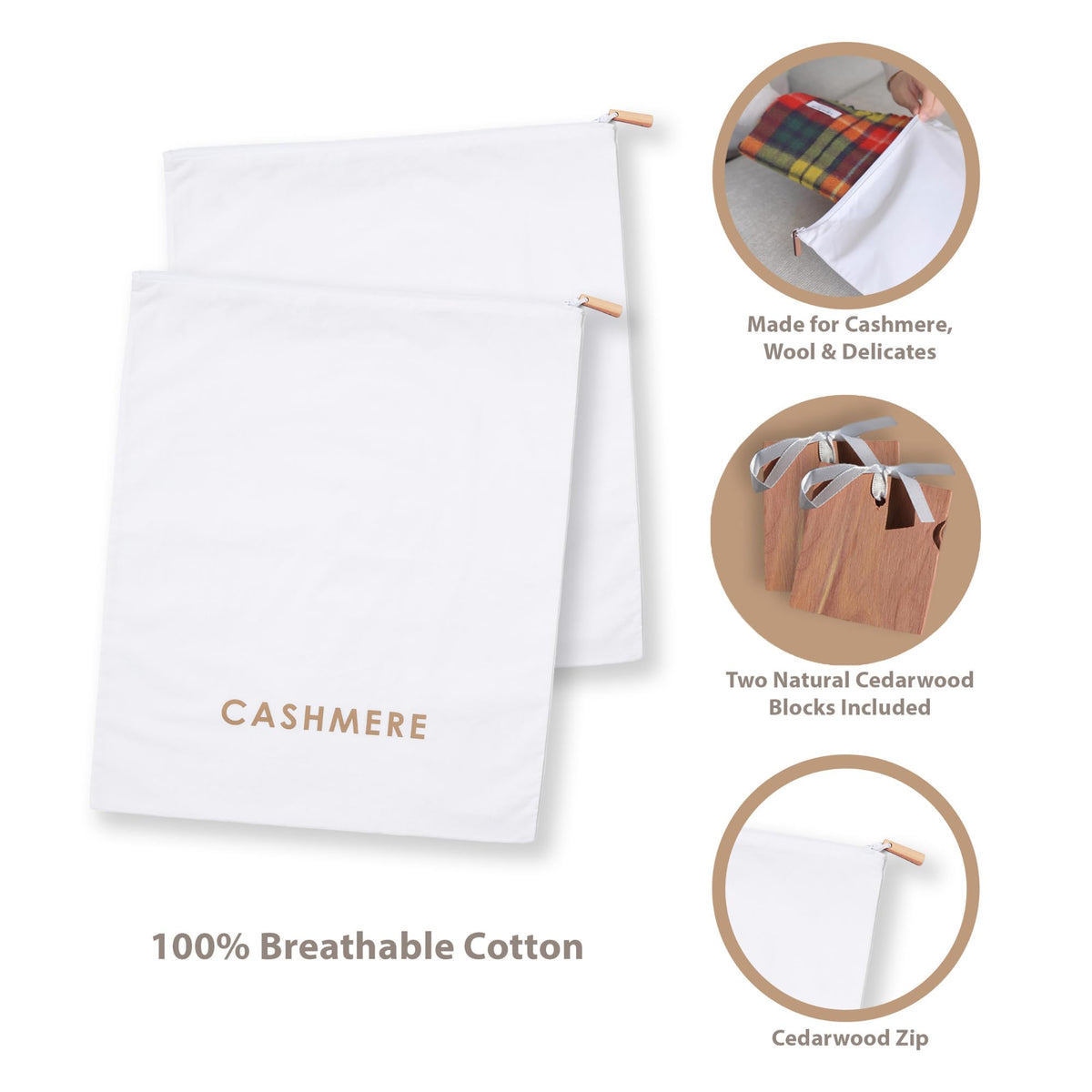 Lona Scott soft breathable cotton storage bags protect garments