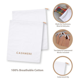 Lona Scott soft breathable cotton storage bags protect garments