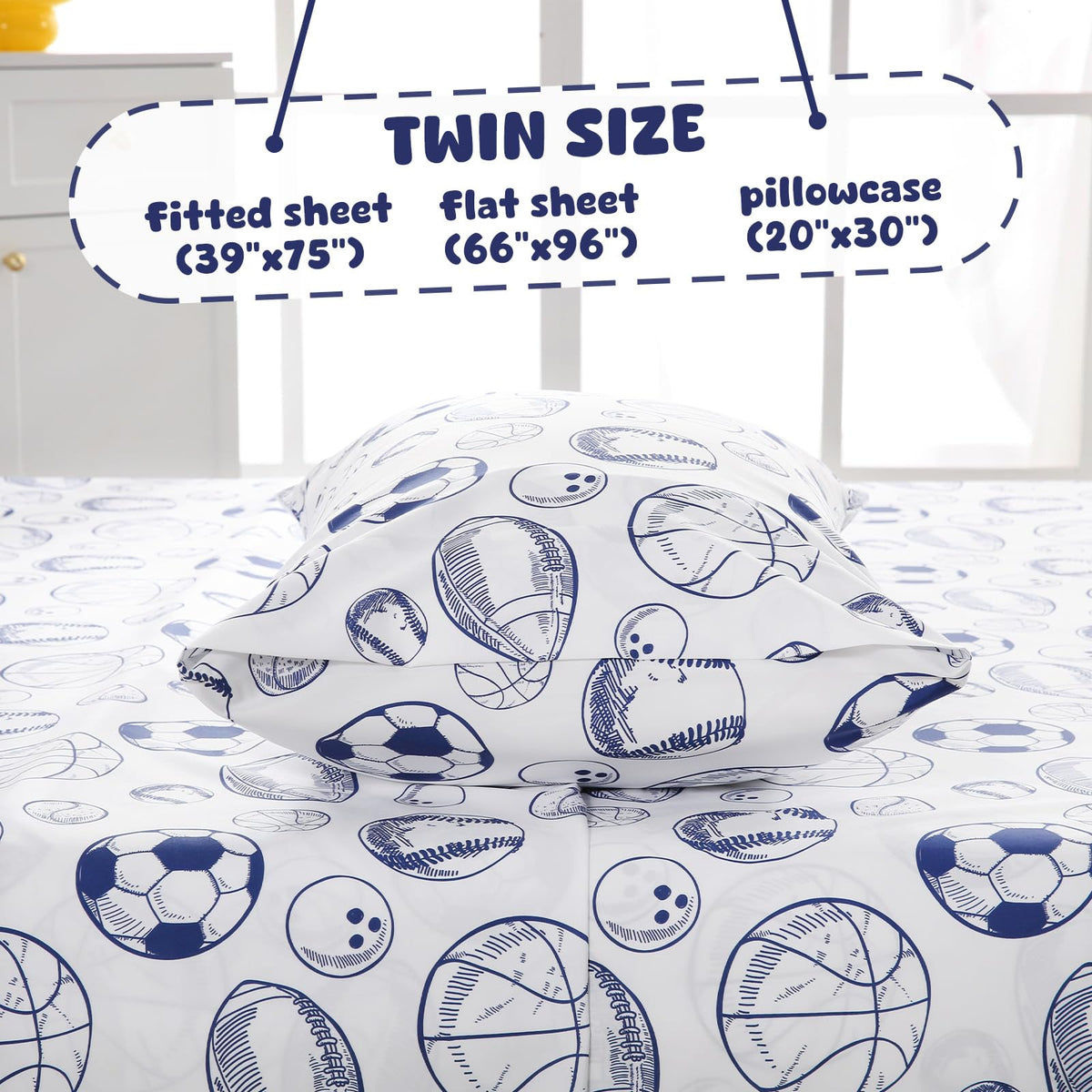 LONAVA Ball Sports pillowcase 20x30 adds playful flair for bedtime.