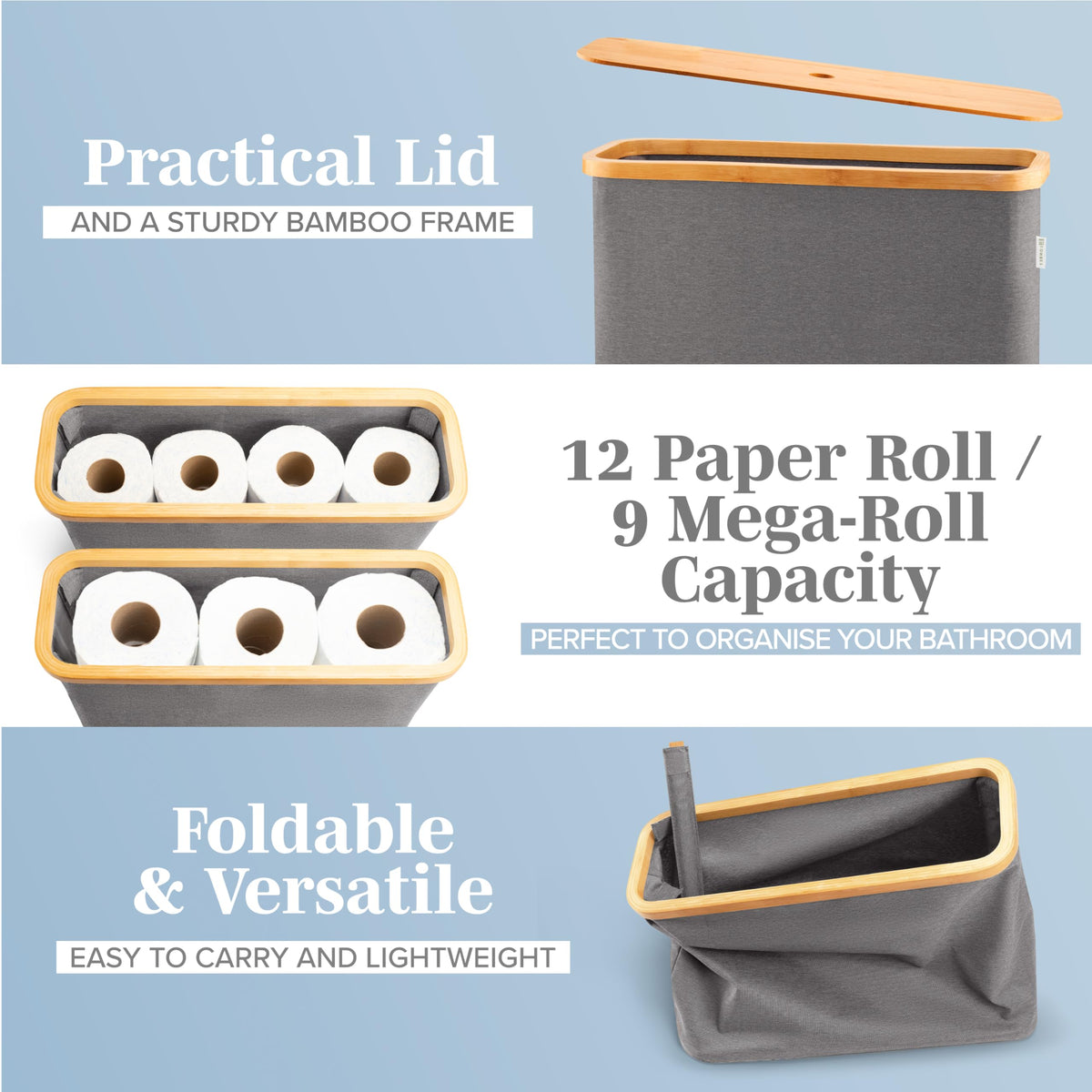 Lonbet stackable bathroom organizer demonstrates space-saving design for compact bathrooms