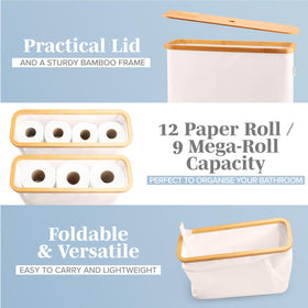 Lonbet stackable foldable basket demonstrates vertical space optimization.