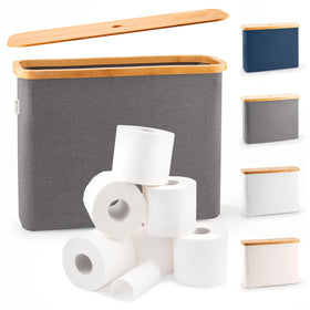 Lonbet toilet paper storage 12-rolls showing ample capacity for tidy supplies within reach