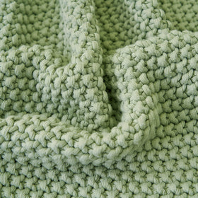 Longhui Bedding chunky knit blanket folded as a gift-ready package