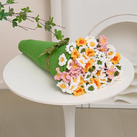 Longhui Bedding Field of Daisies throw showcases a 40-inch crochet floral design for cozy décor.