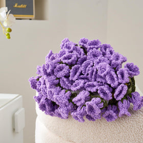 Longhui Lily of the Valley blanket used as crochet tablecloth idea for intimate meals.