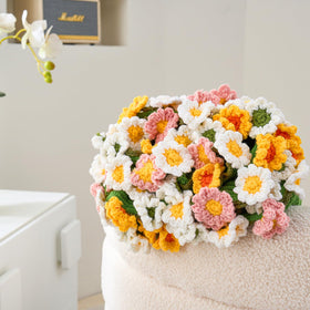 Longhui Bedding Multipurpose Crochet Blanket doubles as a decorative throw or centerpiece.