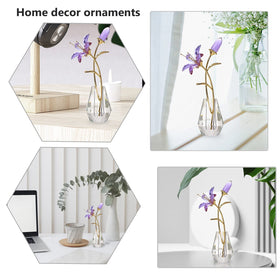 LongWIN decorative glass lilies enhance dining room ambiance.