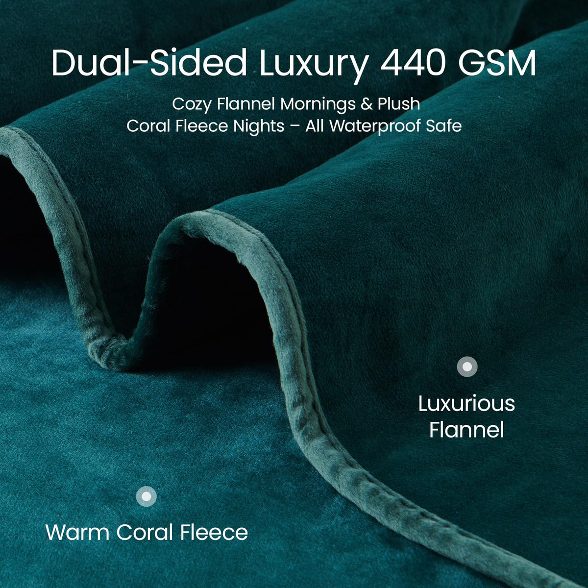 LOOBANI 3-layer leakproof blanket on sofa provides protection during everyday spills.