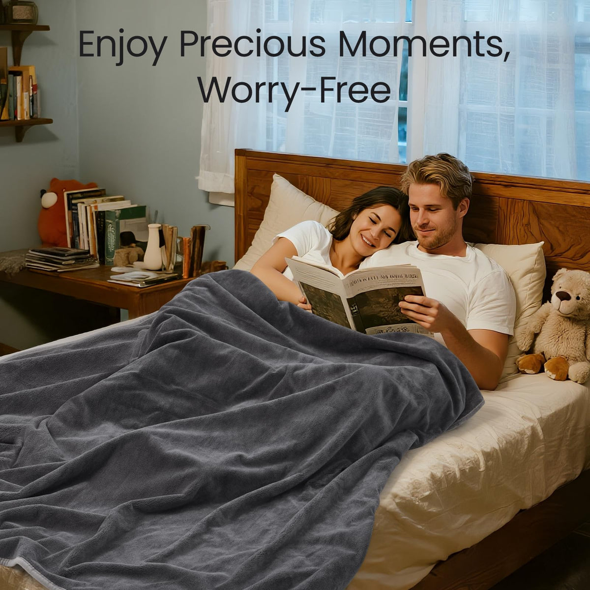 LOOBANI 60x80 inch blanket spread across a couch.