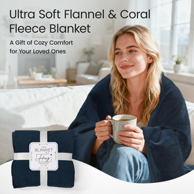 LOOBANI gift-ready couch blanket blue for any season