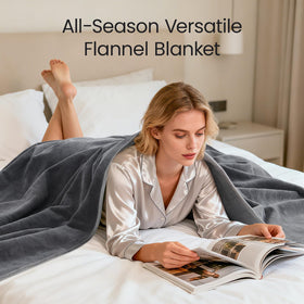 LOOBANI waterproof throw blanket coral fleece texture conveys cozy warmth
