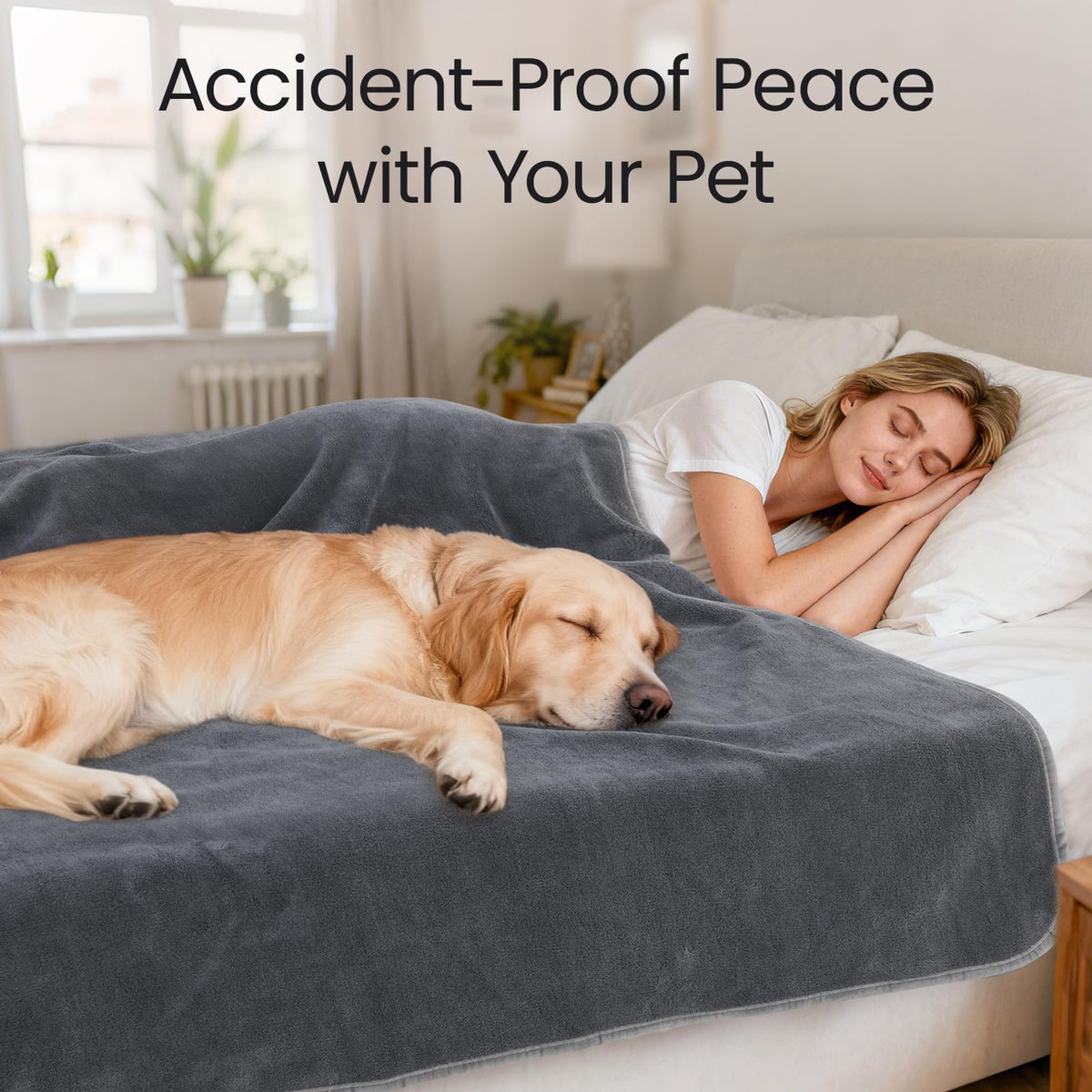 LOOBANI waterproof throw blanket on sofa protecting from spills