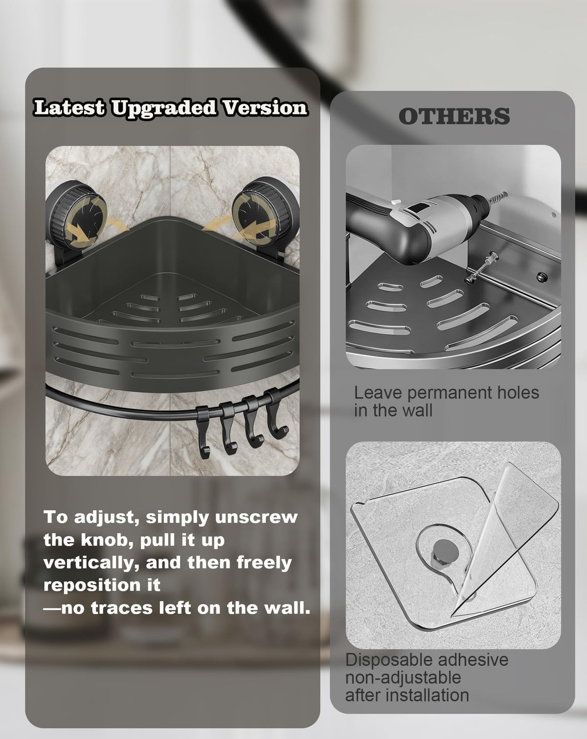 LOOCH no-drill installation guide with simple twist-click.