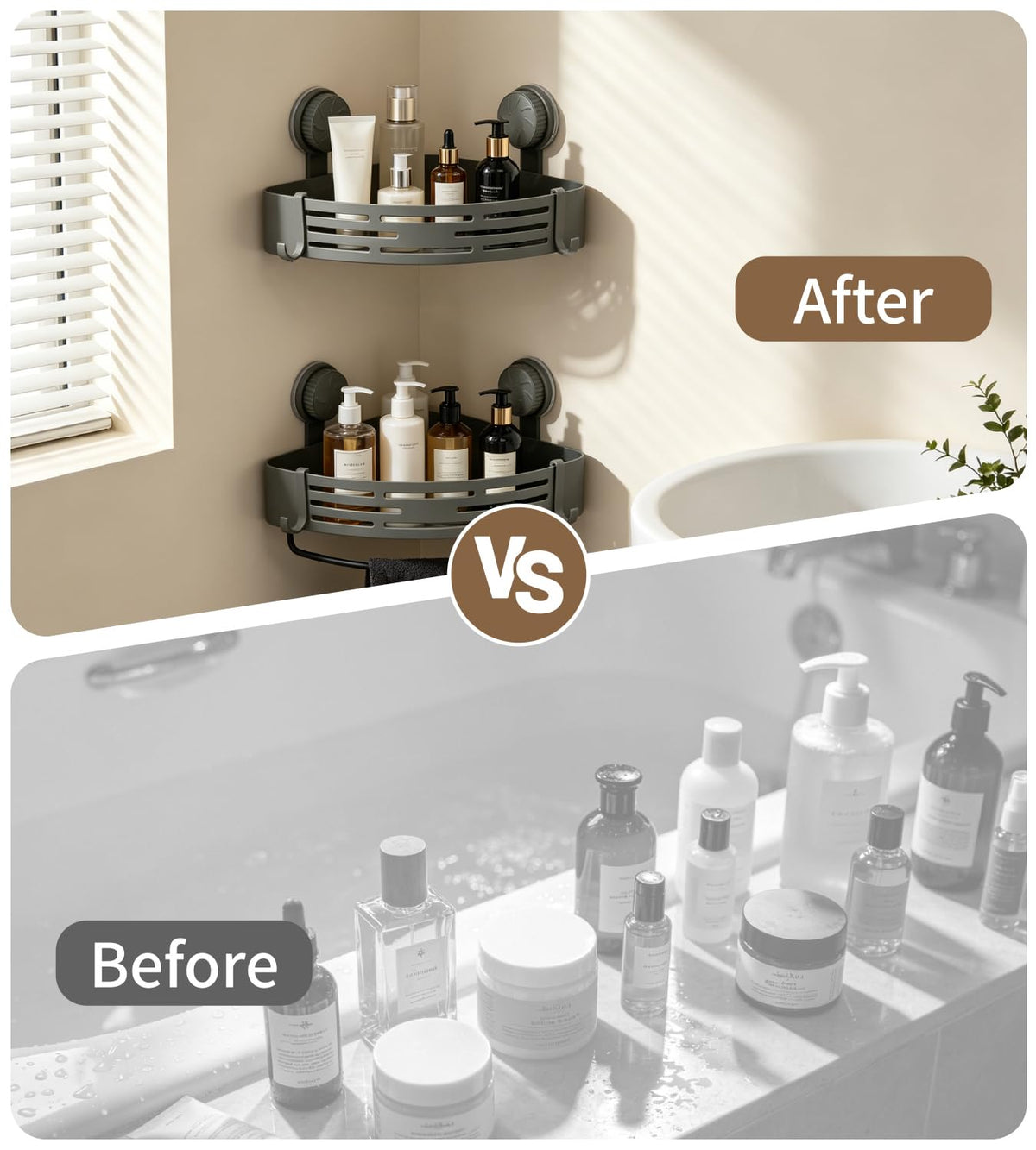 LOOCH versatile storage for bathroom and kitchen essentials.