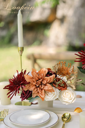 Lookein artificial flowers boutonniere and corsage kit for coordinated styling.