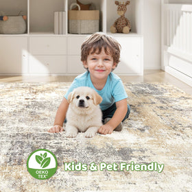 LOONGRUG machine-washable rug for quick cleaning