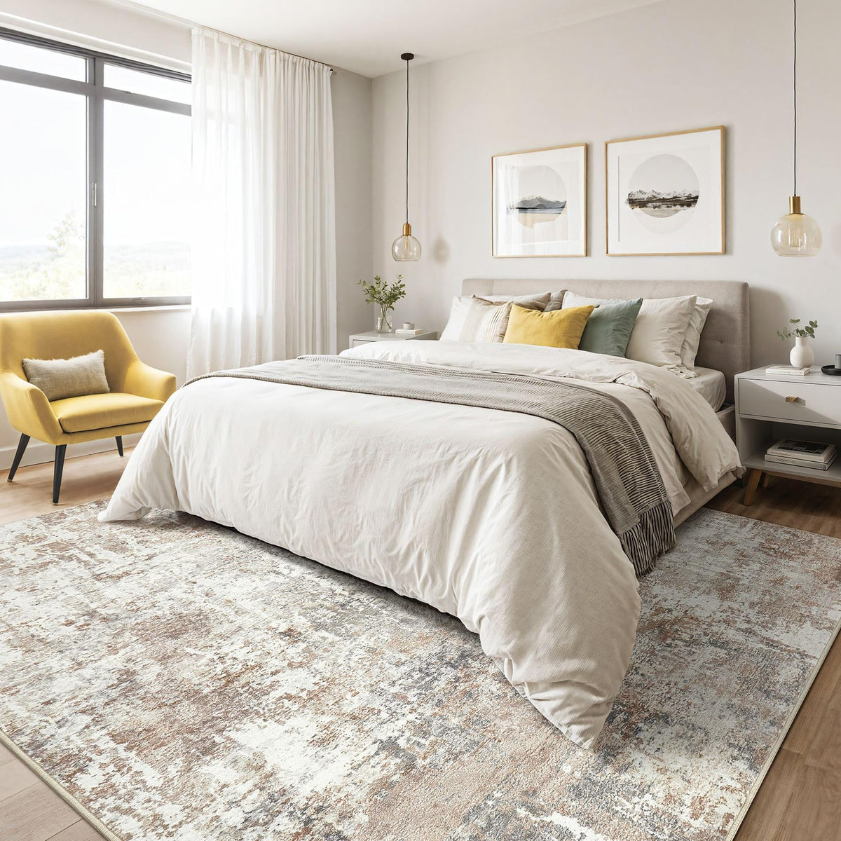 LOONGRUG non-slip backing keeps this rug in place on busy floors.