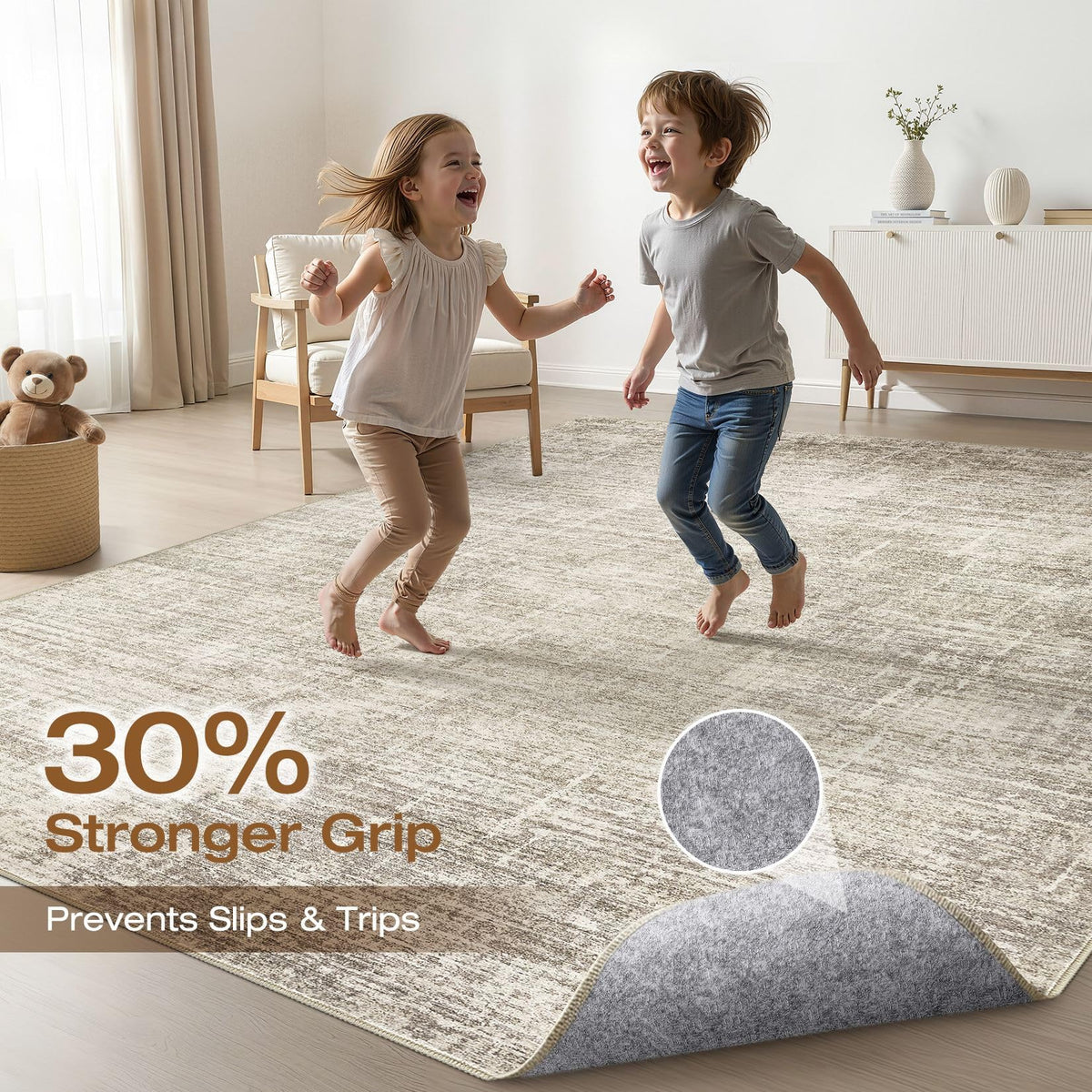 Loongrug ultra-soft faux-wool texture for a plush underfoot feel