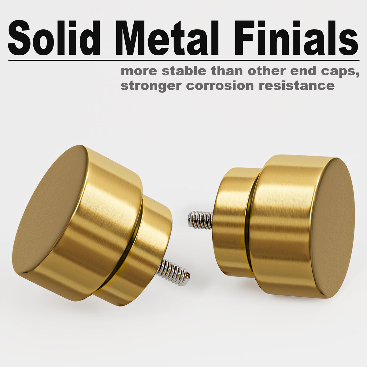 Lootkell 1-inch brass rod core provides strong load-bearing for drapes.