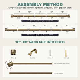 Lootkell antique bronze curtain rod in dining area style