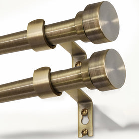 Lootkell bronze curtain rod 2-pack ready for sturdy window drapery.