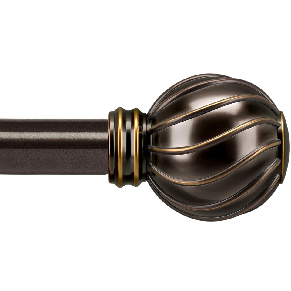 Lootkell bronze curtain rod extended to fit 36–88 inch windows for versatility