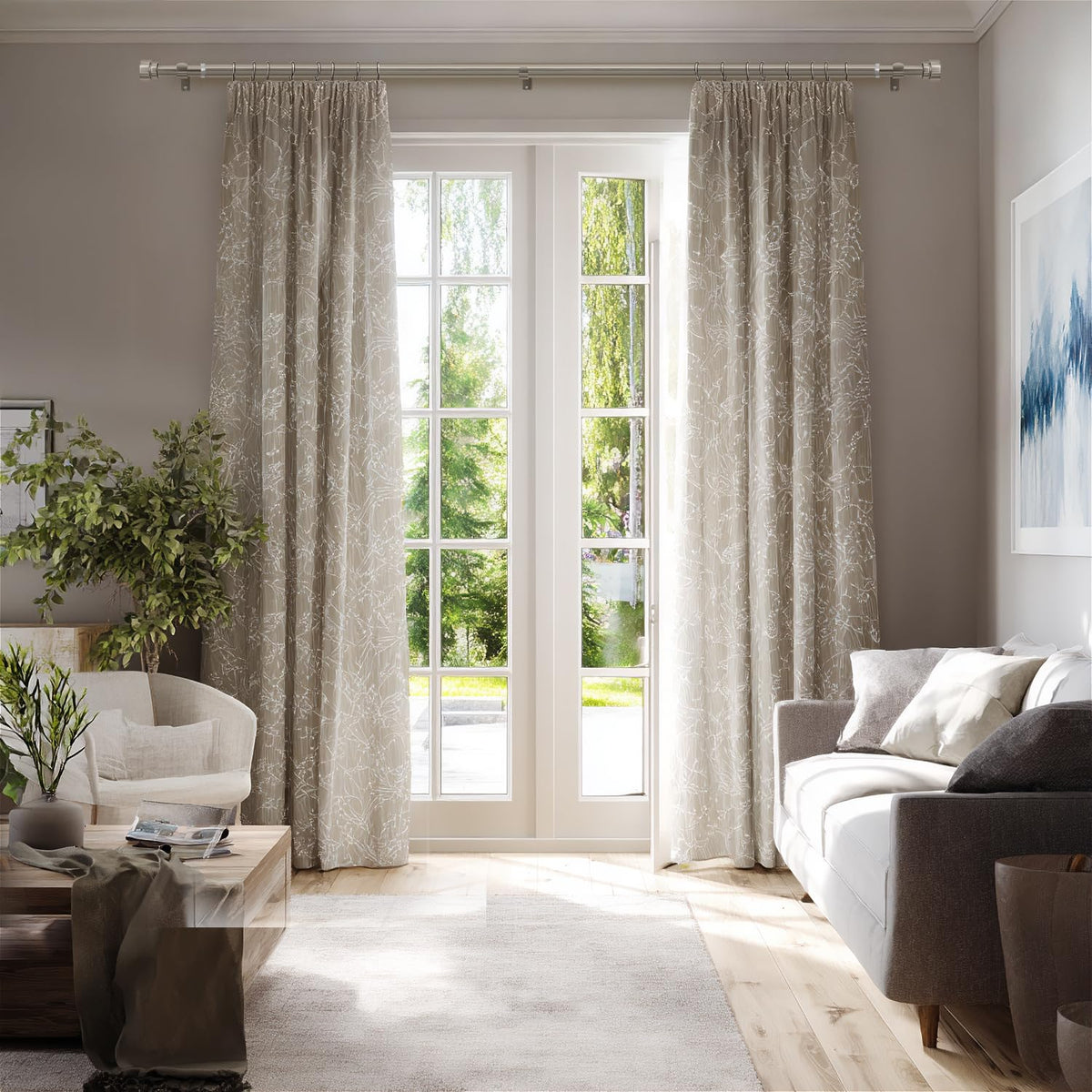 Lootkell solid metal finials add stability and a stylish accent to windows.