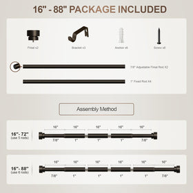 Lootkell curtain rod with baking finish and smooth surface texture