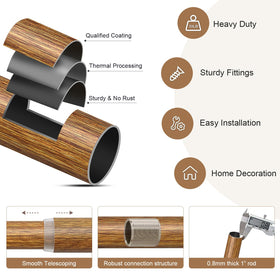 Lootkell curtain rod ideal for living room curtain styling.
