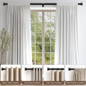 Lootkell curtain rods include brackets for quick, secure wall mounting.