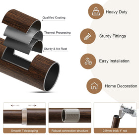 Lootkell deep walnut rod enhances bedrooms with warm inviting ambience