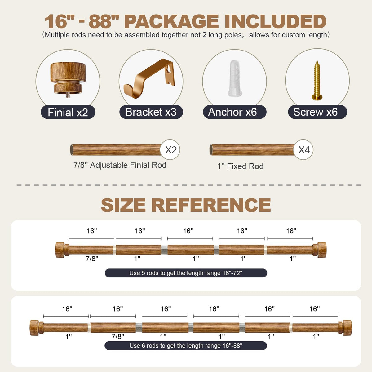 Lootkell durable curtain rod designed for varied fabrics and daily use