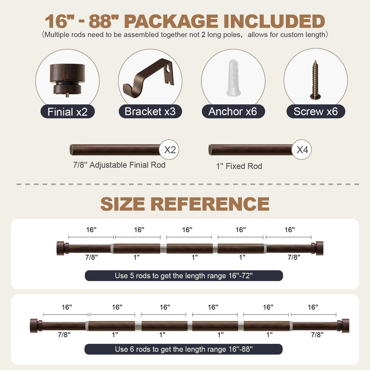 Lootkell easy-install curtain rod kit speeds setup and adds style