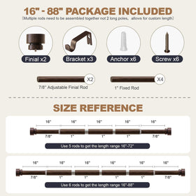 Lootkell easy-install curtain rod kit speeds setup and adds style