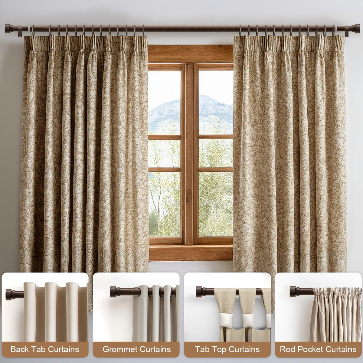 Lootkell heavy-duty 1-inch rod demonstrating sturdy support for drapes.