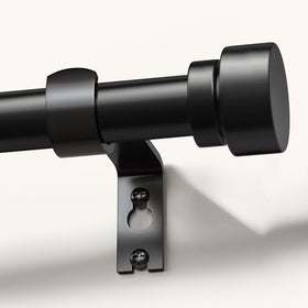 Lootkell modern black curtain rod in 28–48 inch range with adjustable styling for windows.