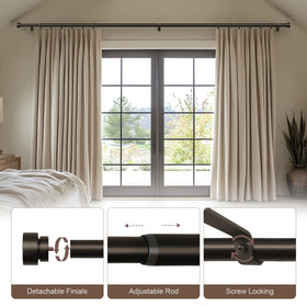 Lootkell curtain rod in a bright kitchen patio area for outdoor spaces