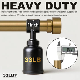Lootkell one inch diameter rod offers robust support for many fabrics