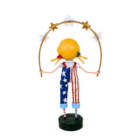 Lori Mitchell Fourth of July parade figurine for entryway displays.