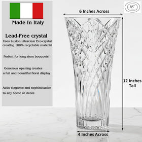 Lorren Melodia vase Italian-made craftsmanship adds refined tablescapes