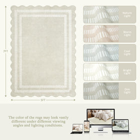 LORWER 5x7 rug creates a cozy focal point in busy homes.