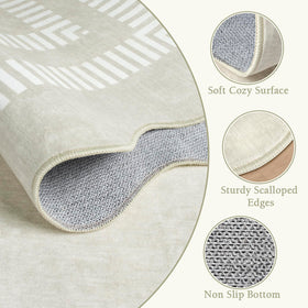 LORWER machine-washable rug makes spills easy to clean.